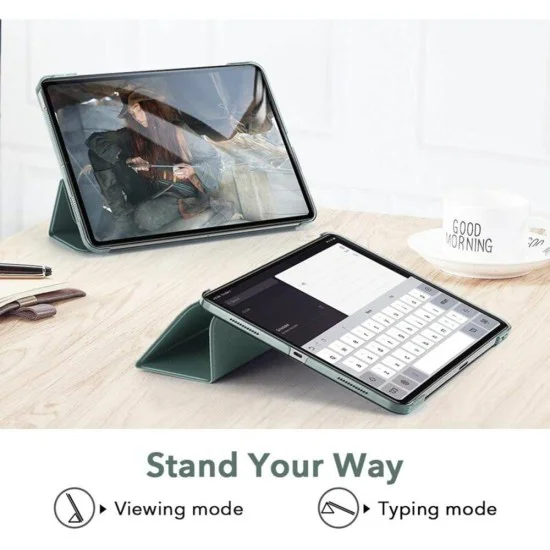 Калъф за iPad Air 4 (2020) / Air 5 (2022) / Air 11 (2024) - ESR Ascend Trifold - Forest Green