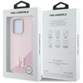Калъф за iPhone 15 Pro - Karl Lagerfeld - Silicone MagSafe (KLHMP15LSCMKMPCP) - Pink Shadow Metal Initial