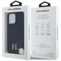 Калъф за iPhone 15 Pro - Karl Lagerfeld - Silicone MagSafe (KLHMP15LSCMKMPCK) - Shadow Metal Initial