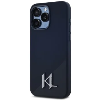 Калъф за iPhone 15 Pro - Karl Lagerfeld - Silicone MagSafe (KLHMP15LSCMKMPCK) - Shadow Metal Initial