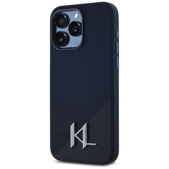 Калъф за iPhone 15 Pro - Karl Lagerfeld - Silicone MagSafe (KLHMP15LSCMKMPCK) - Shadow Metal Initial