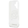 Калъф за iPhone 16 - Karl Lagerfeld - IML Rhinestones (KLHCP16SHKHDCELT) - Karl Head Transparent