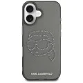 Калъф за iPhone 16 - Karl Lagerfeld - IML Rhinestones (KLHCP16SHKHDCELK) - Karl Head