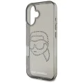 Калъф за iPhone 16 - Karl Lagerfeld - IML Rhinestones (KLHCP16SHKHDCELK) - Karl Head