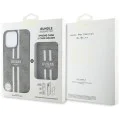 Калъф за iPhone 16 Pro Max - Guess - Cardslot 4G Stripes MagSafe (GUBPHCP16XP4RPSW) - Кафяв