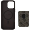 Калъф за iPhone 16 Pro Max - Guess - Cardslot 4G Stripes MagSafe (GUBPHCP16XP4RPSW) - Кафяв
