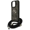 Калъф за iPhone 16 Pro Max - Guess - Hardcase 4G Big Logo with Cord Strap (GUHCP16XP4GMGCRW) - Brown