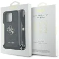 Калъф за iPhone 16 Pro - Guess - Hardcase 4G Big Logo with Cord Strap (GUHCP16LP4GMGCRK) - Черен