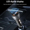 Зарядно за кола B7 – Acefast, 2x USB, 45W, двойно бързо зареждане, с LED цифров дисплей – прозрачно черно