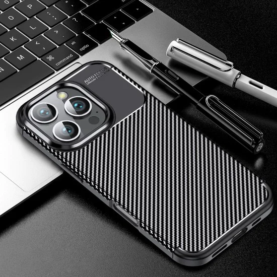 Калъф за телефон OnePlus 13R – Techsuit CarbonFiber – черен