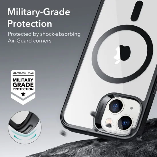 Калъф за iPhone 14 / iPhone 13 - ESR Classic Classic Hybrid HaloLock - Clear Black