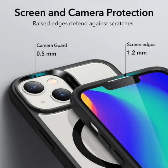 Калъф за iPhone 14 / iPhone 13 - ESR Classic Classic Hybrid HaloLock - Clear Black