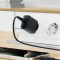 Комплект зарядно за стена A82 – Acefast, с USB-C кабел, Type-C, GaN технология, PD20W – черно