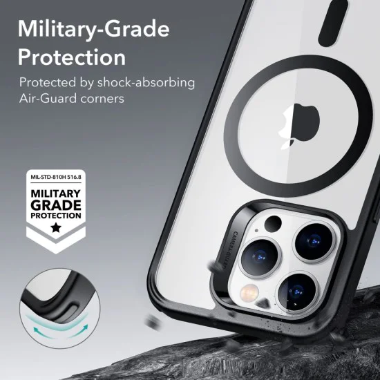 Калъф за iPhone 14 Pro - ESR Classic Classic Hybrid HaloLock - Clear Black