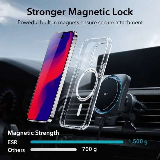 Калъф за iPhone 14 Pro - ESR Classic Classic Hybrid HaloLock - Clear