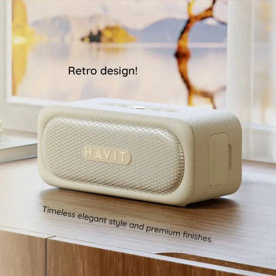 Havit - Безжична тонколона (SK905BT) - Type-C, Bluetooth 5.3, TWS, TF, AUX, Hands-Free разговори, IPX7, 2000mAh - Черна