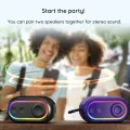 Havit - Безжична тонколона (SK809BT) - USB-C, Bluetooth 5.3, TWS, TF, USB, FM, AUX, Hands-Free разговори, RGB, IPX5, 1200mAh - Черна