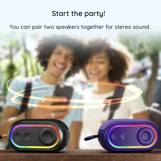Havit - Безжична тонколона (SK809BT) - USB-C, Bluetooth 5.3, TWS, TF, USB, FM, AUX, Hands-Free разговори, RGB, IPX5, 1200mAh - Черна