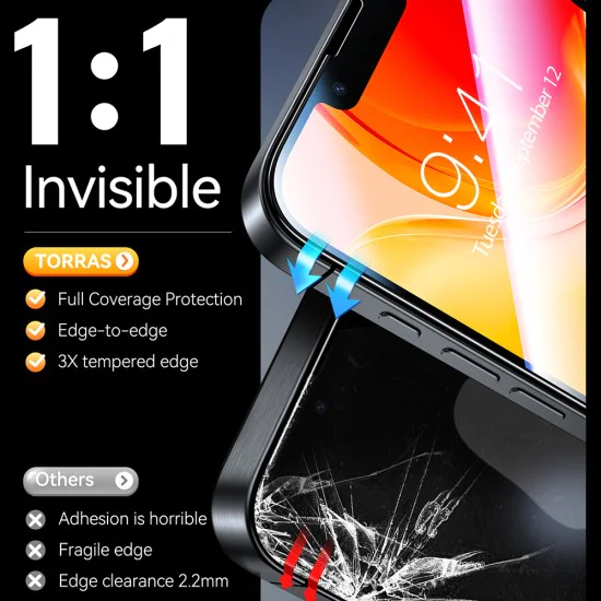Torras - GlassGo Install Master (2 Броя) - iPhone 16e - Clear
