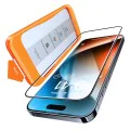 Протектор за iPhone 15 Pro Max - Torras GlassGo Tempered Screen Protector - черен