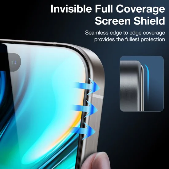 Протектор за iPhone 16 Pro Max - Torras GlassGo Install Master Privacy - Clear