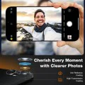Протектор за камера за iPhone 16 Plus - протектор за камера Torras Lensguard - титаниево сиво