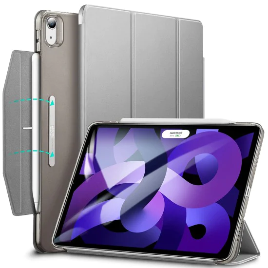 Калъф за iPad Air 4 (2020) / Air 5 (2022) / Air 11 (2024) - ESR Ascend Trifold - Сив