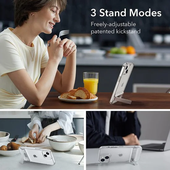 Калъф за iPhone 14 Plus - ESR Air Shield Boost Kickstand - Прозрачен