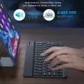 Techsuit - Безжична клавиатура (WK1) - за Android, Windows, iOS, Bluetooth, 3 нива на яркост, 7 цвята, Type-C - Черен