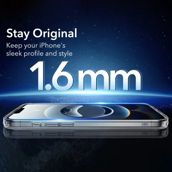 ESR - Класически хибриден HaloLock - iPhone 16e - Прозрачен