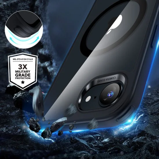 ESR - Classic Hybrid HaloLock - iPhone 16e - Clear / Black