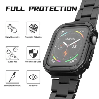 Протектор за Apple Watch 1 / 2 / 3 (42mm) + Протектор - Lito Watch Armor 360 - Син