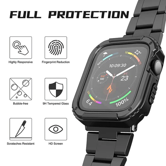 Протектор за Apple Watch 1 / 2 / 3 (42mm) + Протектор - Lito Watch Armor 360 - Син