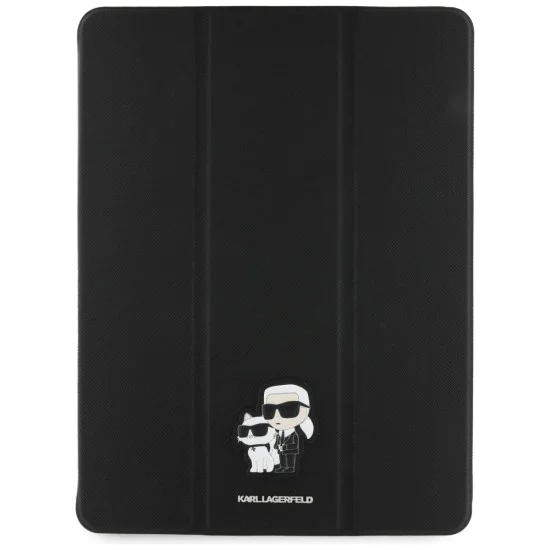 Калъф за iPad Pro 13 (2024) - Karl Lagerfeld Saffiano Magnetic Saffiano Karl &Choupette (KLFC13PM24SAKCK) - Черен