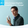 Аксесоар за iPhone 15/16 - Anker - Безжично зарядно MagGo 3-in-1 (B25M8H61) - Зелен