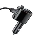 Bluetooth предавател за кола, зарядно за кола - Baseus (CCHC000001) - черен