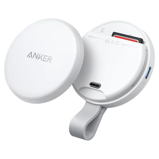 Четец на карти A83D1G21 – Четец на карти с памет Anker MagGo, USB-C адаптер, MagSafe, 312 MB/s – Бял