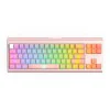 Havit - Геймърска клавиатура (KB896L) - USB-C, с RGB светлини, 71 клавиша, 1.2 м, 350mA, 5V - Розова