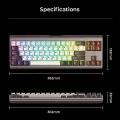 Havit - Геймърска клавиатура (KB896L) - USB-C, с RGB светлини, 71 клавиша, 1.2 м, 350mA, 5V - Зелена