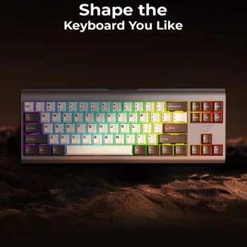 Havit - Геймърска клавиатура (KB896L) - USB-C, с RGB светлини, 71 клавиша, 1.2 м, 350mA, 5V - Зелена