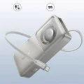 Baseus - Външна батерия Free2Pull (P10073701843-00) - с прибиращ се USB-C кабел, Type-C, дисплей, 10000mAh, 30W, 0.7 м - сива
