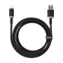 Baseus - Кабел за данни Dura Series (P10377801U01-02) - USB към Lightning, бързо зареждане, 480Mbps, 2.4A, найлон, 2 м - златен / черен