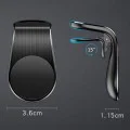 Techsuit - Стойка за кола AirGrip (S7) - С форма на водопад, магнитна сигурна ръкохватка за вентилационен отвор, щипка за захващане - черно / сребристо