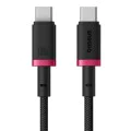 Baseus - Кабел за данни Dura Series (P10377803U01-01) - за MacBook, Type-C, Бързо зареждане, PD 100W, 480Mbps, 1m - Червен / Черен