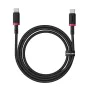 Baseus - Кабел за данни Dura Series (P10377803U01-01) - за MacBook, Type-C, Бързо зареждане, PD 100W, 480Mbps, 1m - Червен / Черен
