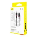 Baseus - Кабел за данни Dura Series (P10377803U01-01) - за MacBook, Type-C, Бързо зареждане, PD 100W, 480Mbps, 1m - Червен / Черен