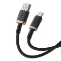 Baseus - Кабел за данни Dura Series (P10377802U01-02) - USB към Type-C, Бързо зареждане, 60W, 480Mbps, Найлон, 2 м - Златист / Черен