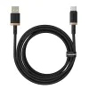 Baseus - Кабел за данни Dura Series (P10377802U01-02) - USB към Type-C, Бързо зареждане, 60W, 480Mbps, Найлон, 2 м - Златист / Черен