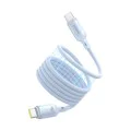 Baseus - Кабел за данни PicoGo (P10376800311-00) - Магнитен, Type-C към Type-C, 240W, Бързо зареждане, 480Mbps, Силиконов, 1 м - Син