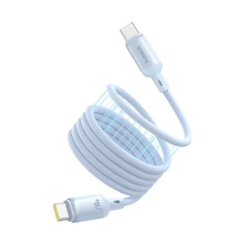 Baseus - Кабел за данни PicoGo (P10376800311-00) - Магнитен, Type-C към Type-C, 240W, Бързо зареждане, 480Mbps, Силиконов, 1 м - Син
